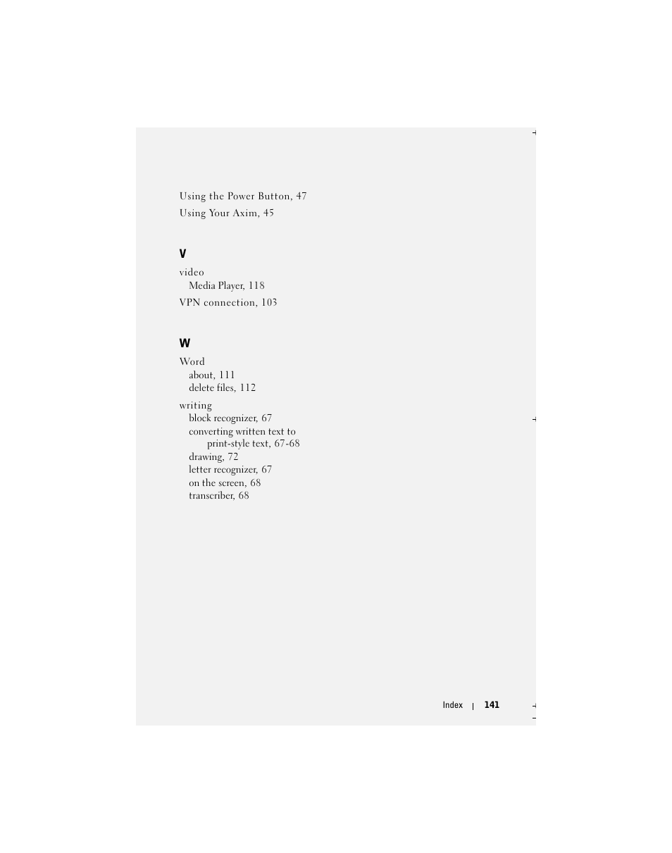 Dell Axim X51 User Manual | Page 141 / 142