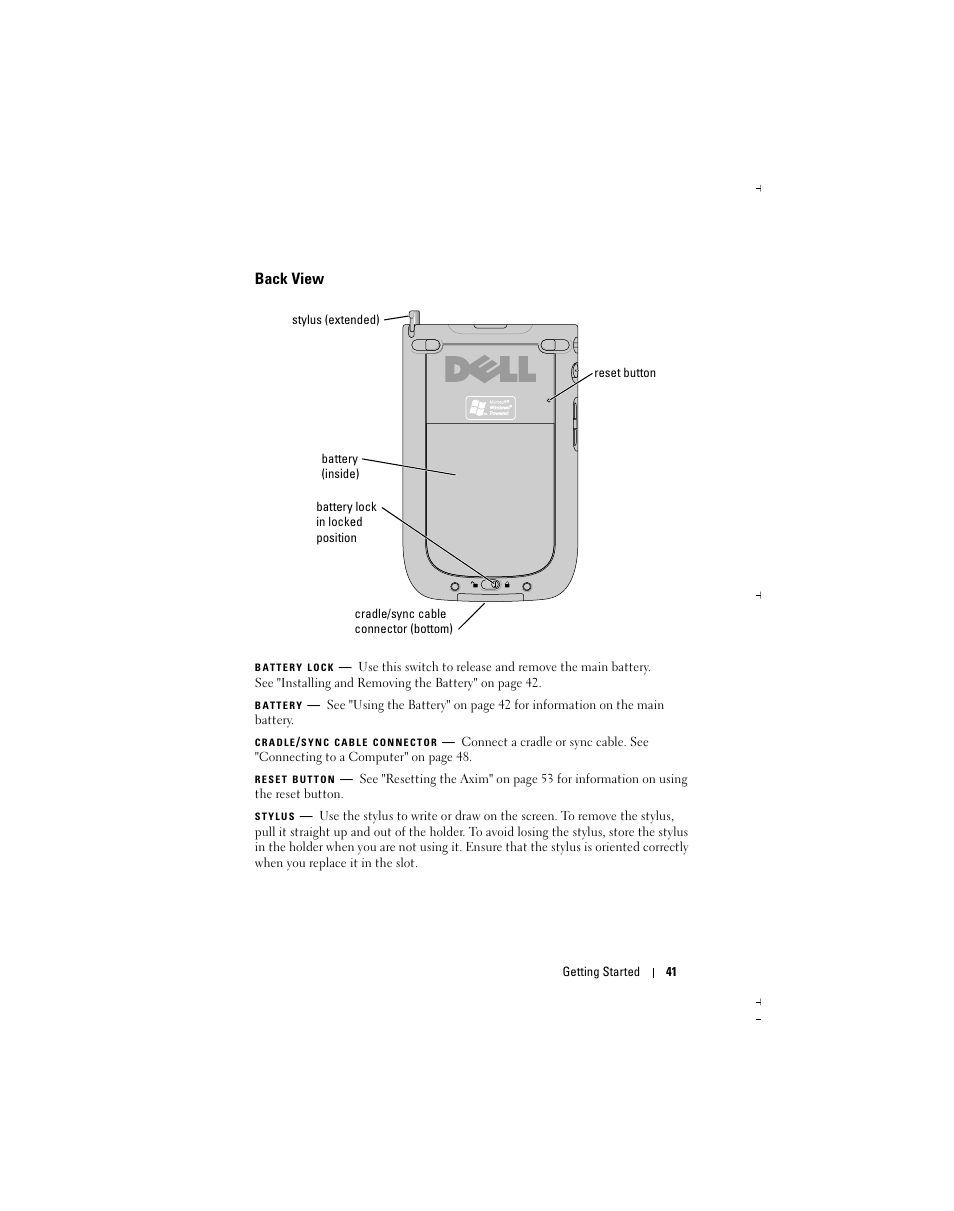 Dell Axim X51 User Manual | Page 41 / 142