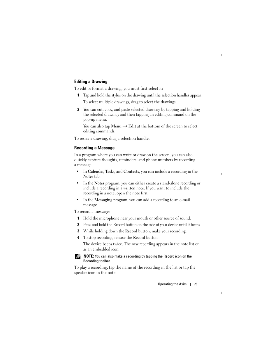 Dell Axim X51 User Manual | Page 73 / 142