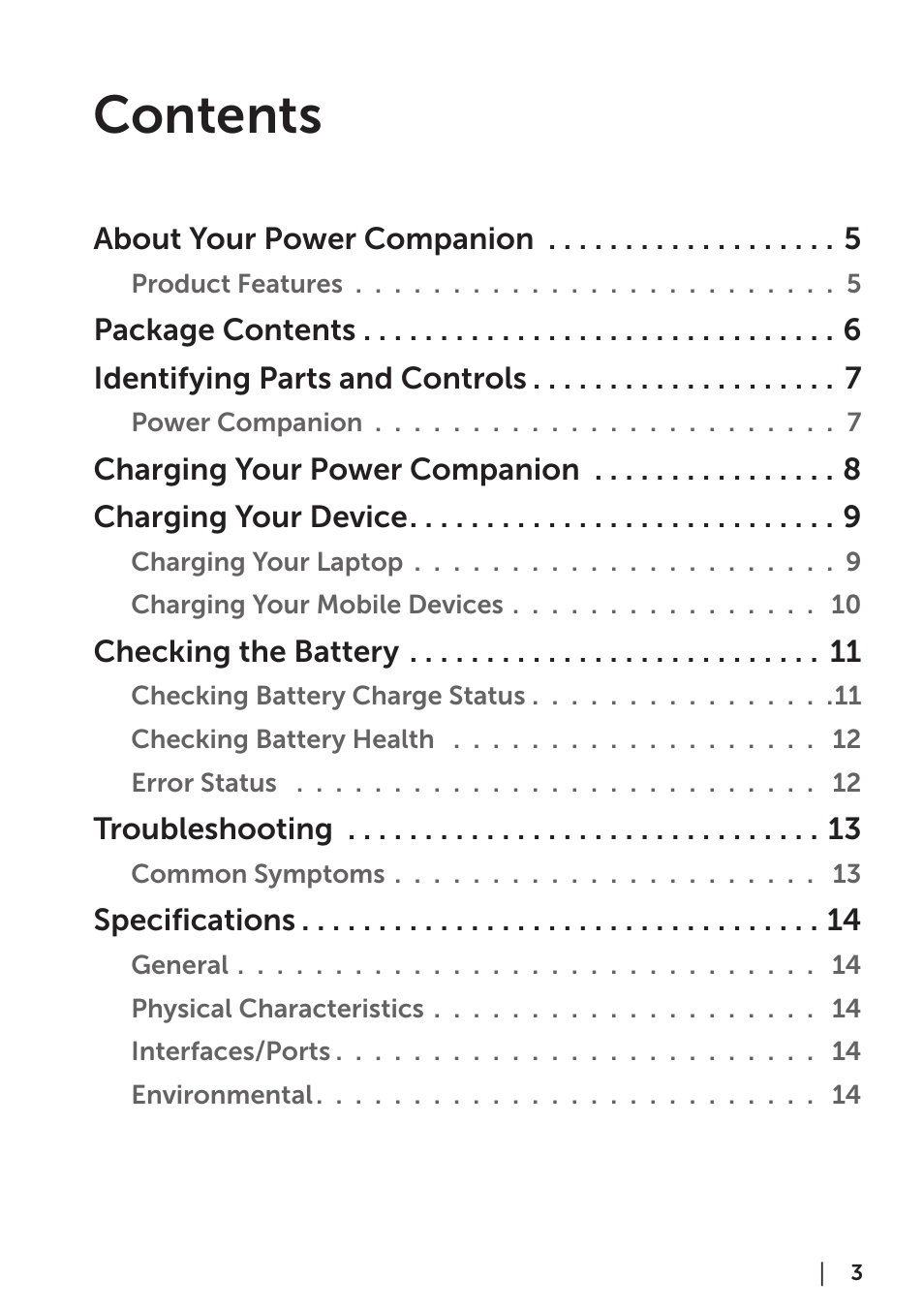 Dell Portable Power Companion (12000mAh) PW7015M User Manual | Page 3 / 16
