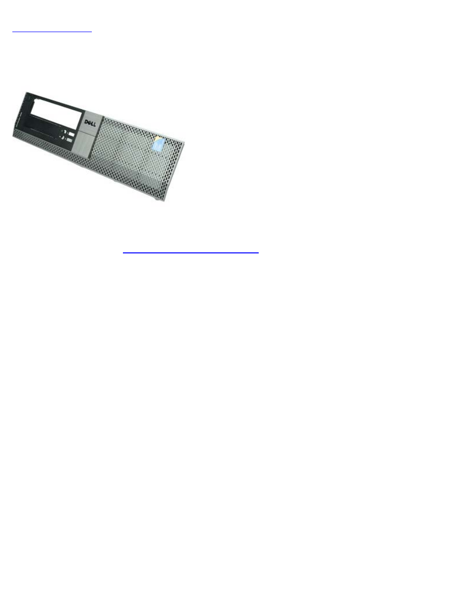 Front panel, Removing the front panel | Dell OptiPlex 980 (Early 2010) User Manual | Page 30 / 77