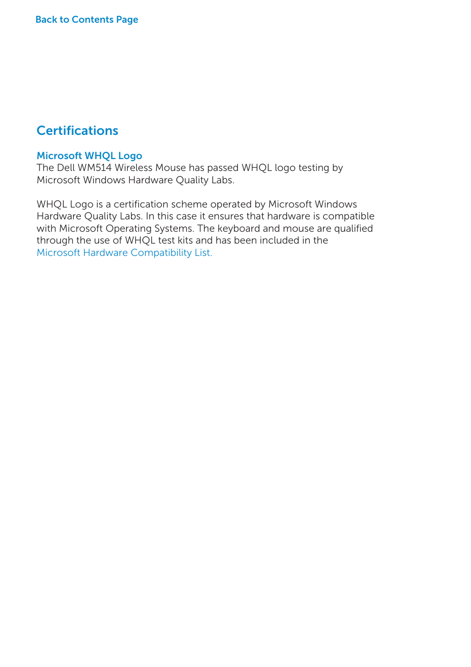 Certifications | Dell Wireless Laser Mouse WM514 User Manual | Page 15 / 15