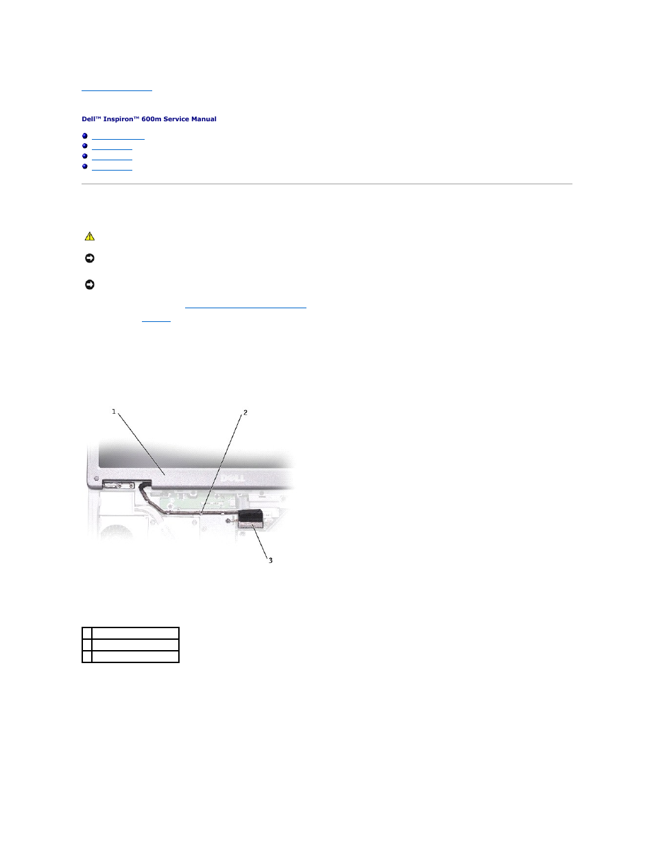 Display assembly and display latch, Display assembly | Dell Inspiron 600m User Manual | Page 11 / 40