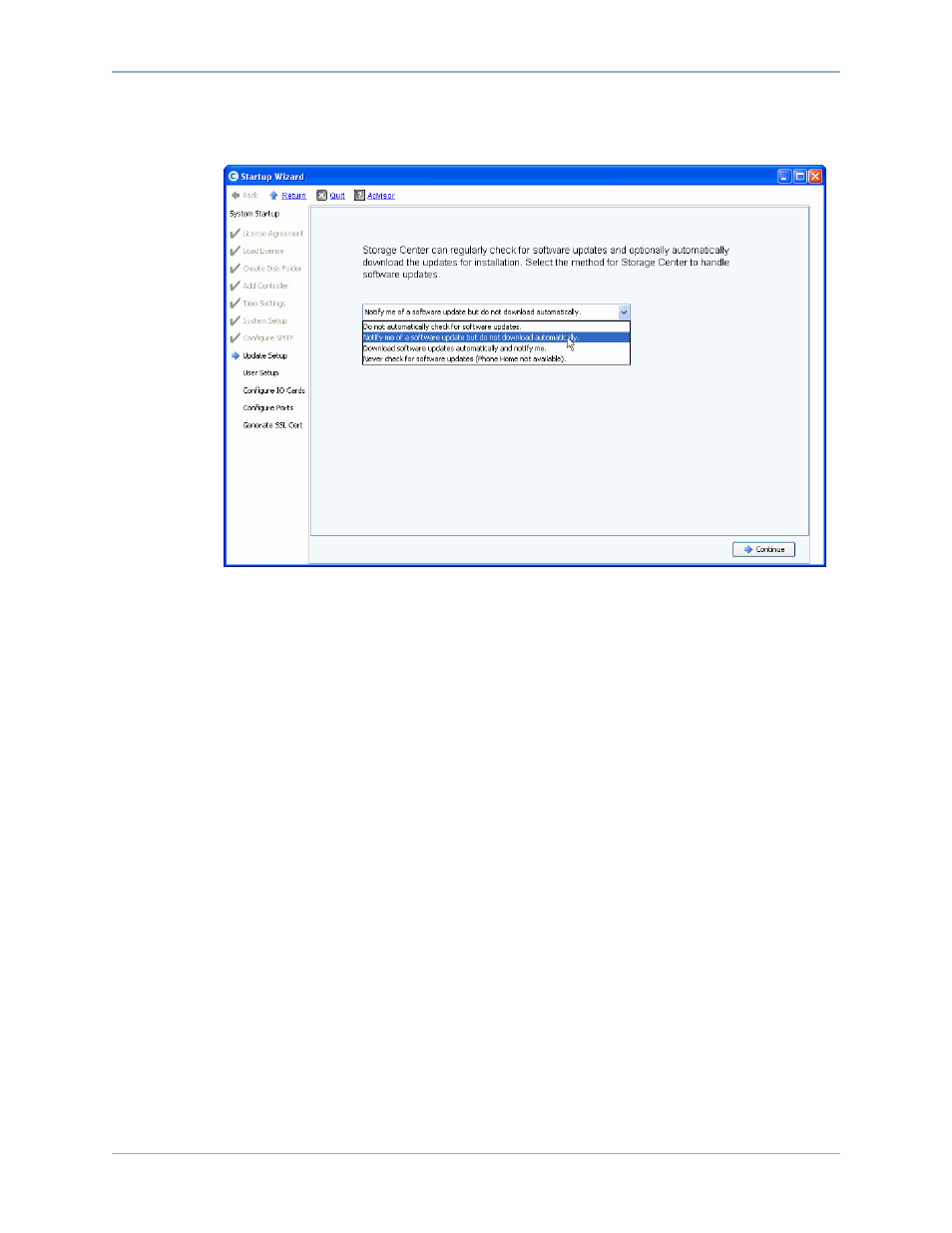 Step 9: update setup | Dell Compellent Series 30 User Manual | Page 27 / 70