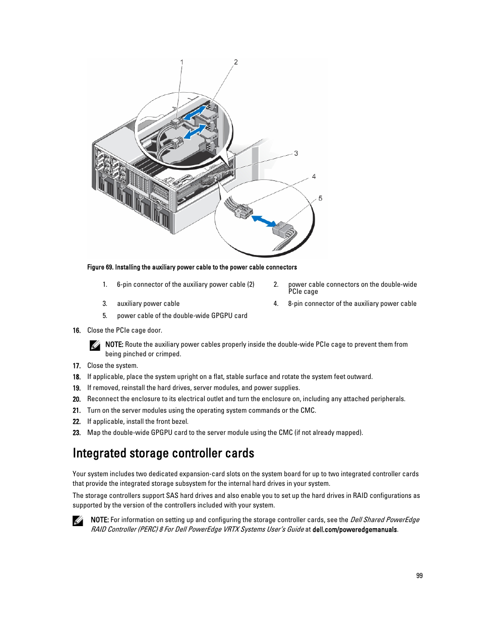 Integrated storage controller cards | Dell PowerEdge VRTX User Manual | Page 99 / 150