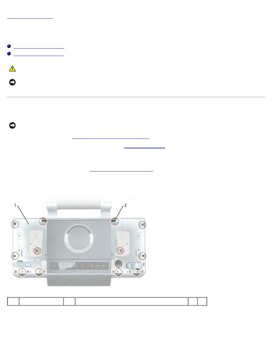 Top cover: dell xps m2010 service manual, Top cover, Removing the top cover | Dell XPS M2010 (MXP061, Mid 2006) User Manual | Page 24 / 76