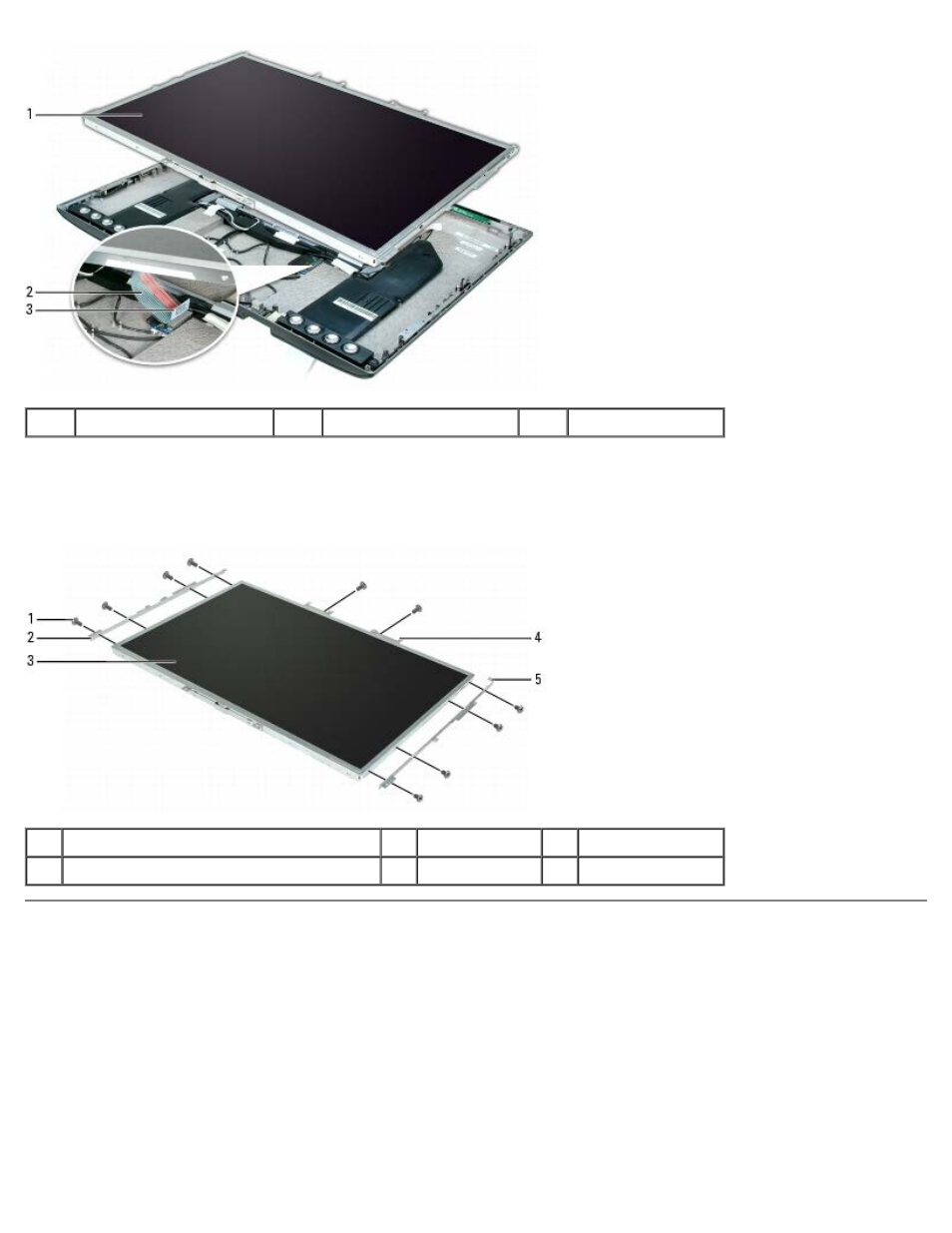 Replacing the lcd panel | Dell XPS M2010 (MXP061, Mid 2006) User Manual | Page 32 / 76