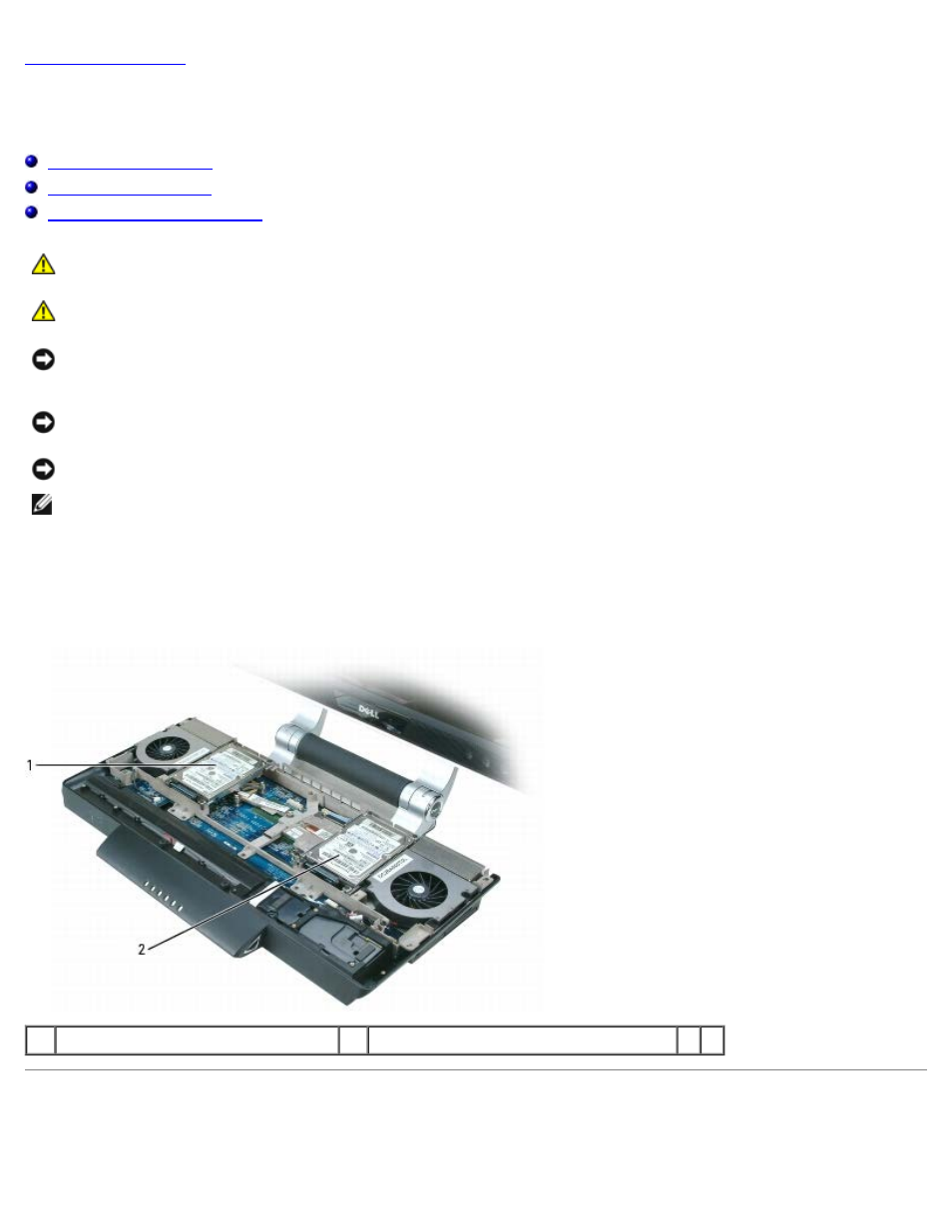Hard drive(s): dell xps m2010 service manual, Hard drive(s), Removing a hard drive | Dell XPS M2010 (MXP061, Mid 2006) User Manual | Page 44 / 76