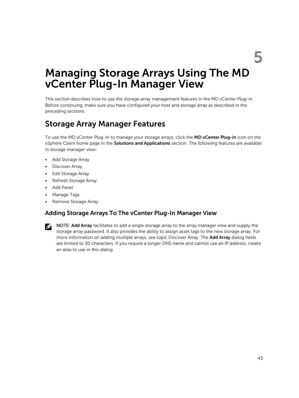 Storage array manager features, View | Dell PowerVault MD3820f User Manual | Page 43 / 88