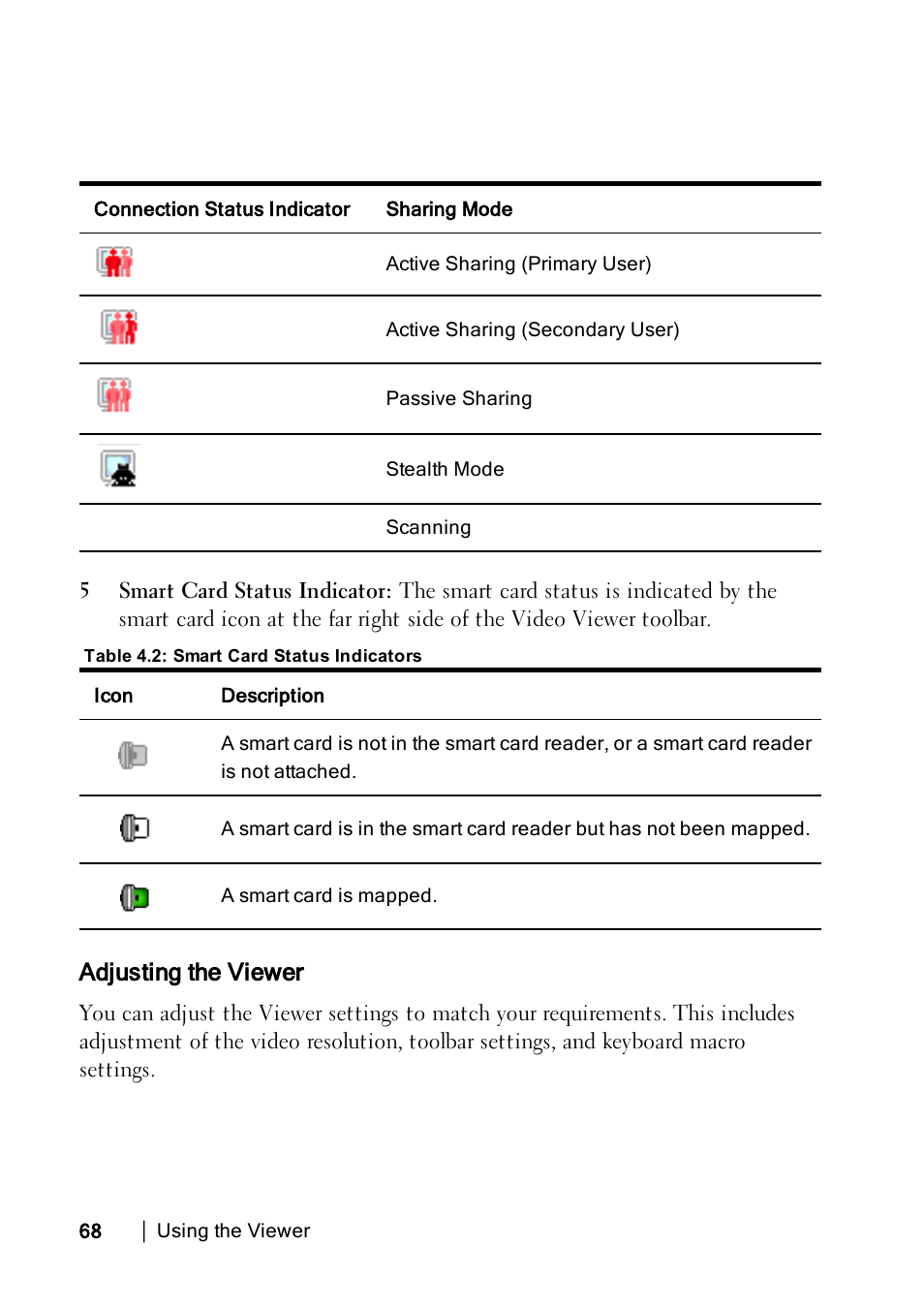 Adjusting the viewer | Dell KVM 4322DS User Manual | Page 68 / 114