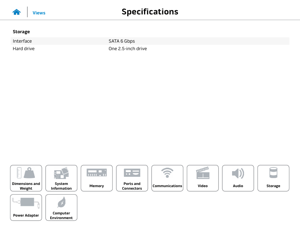 Storage, Specifications | Dell Alienware Alpha (Late 2014) User Manual | Page 11 / 13