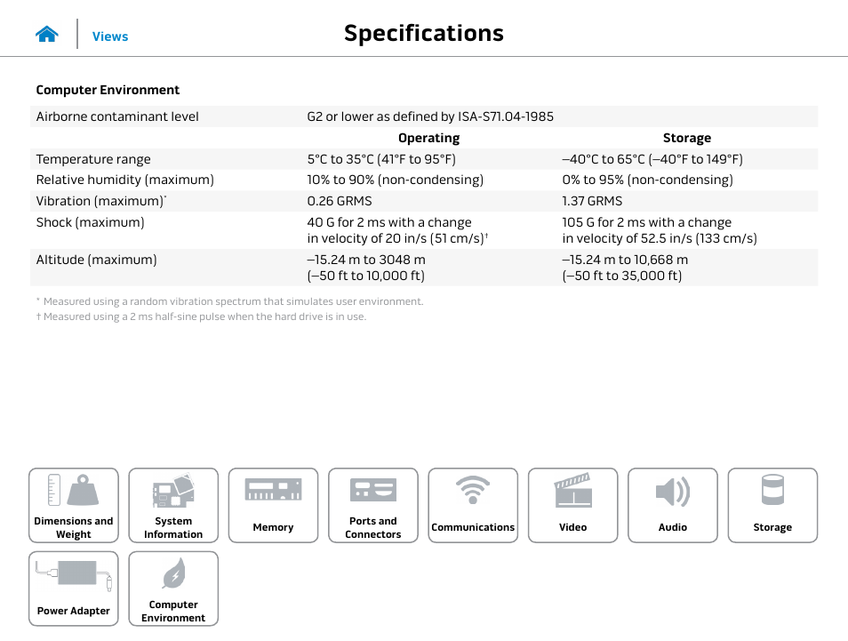 Computer, Environment, Specifications | Dell Alienware Alpha (Late 2014) User Manual | Page 13 / 13