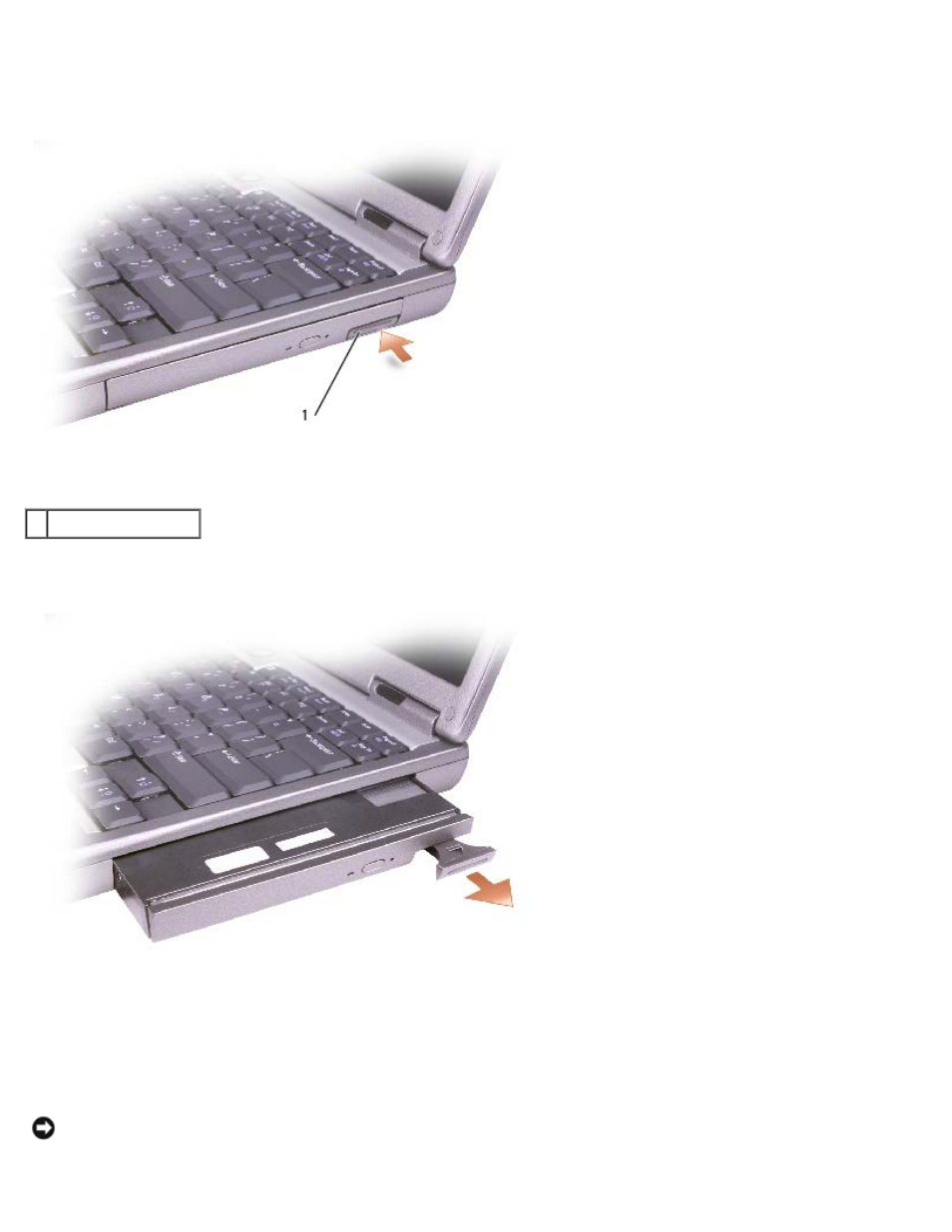 If the device security screw is installed | Dell Latitude D505 User Manual | Page 11 / 58