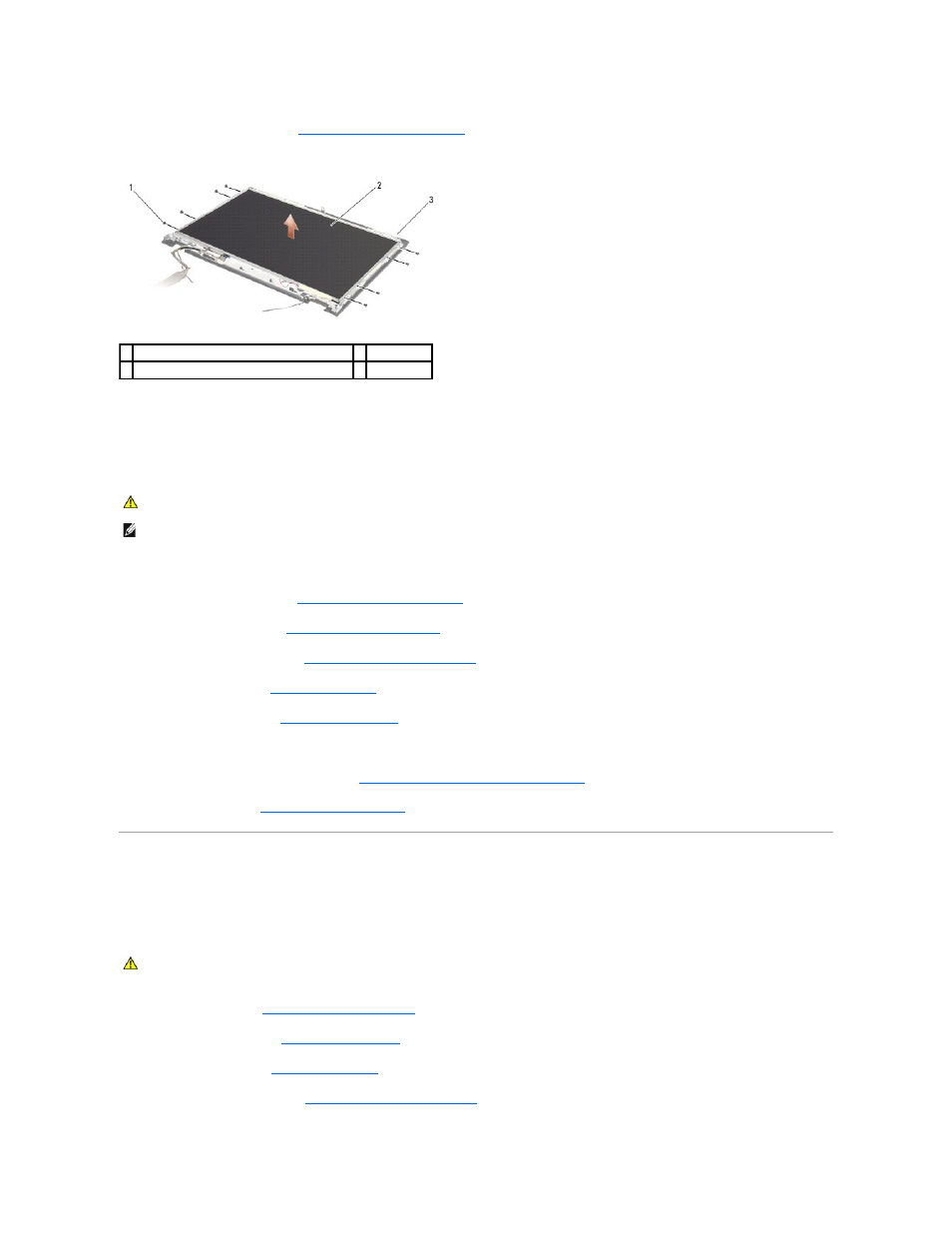 E5500 display cable, Replacing the e5500 display panel, Removing the e5500 display cable | Dell Latitude E5500 User Manual | Page 27 / 73