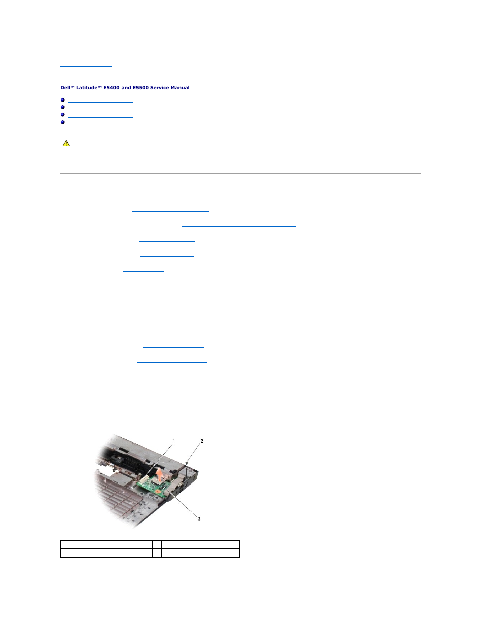 I/o card, Removing an e5400 i/o card | Dell Latitude E5500 User Manual | Page 34 / 73