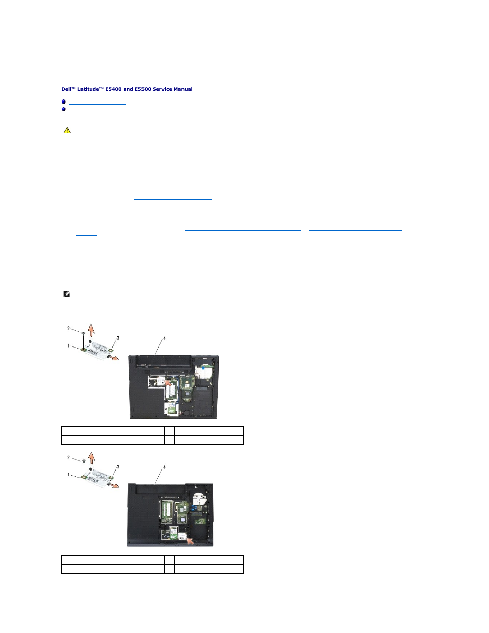 Modem card, Removing a modem card | Dell Latitude E5500 User Manual | Page 45 / 73