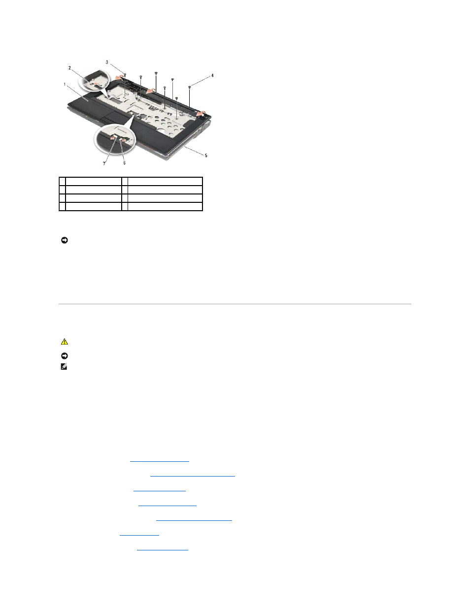 Replacing the e5400 palm rest | Dell Latitude E5500 User Manual | Page 49 / 73