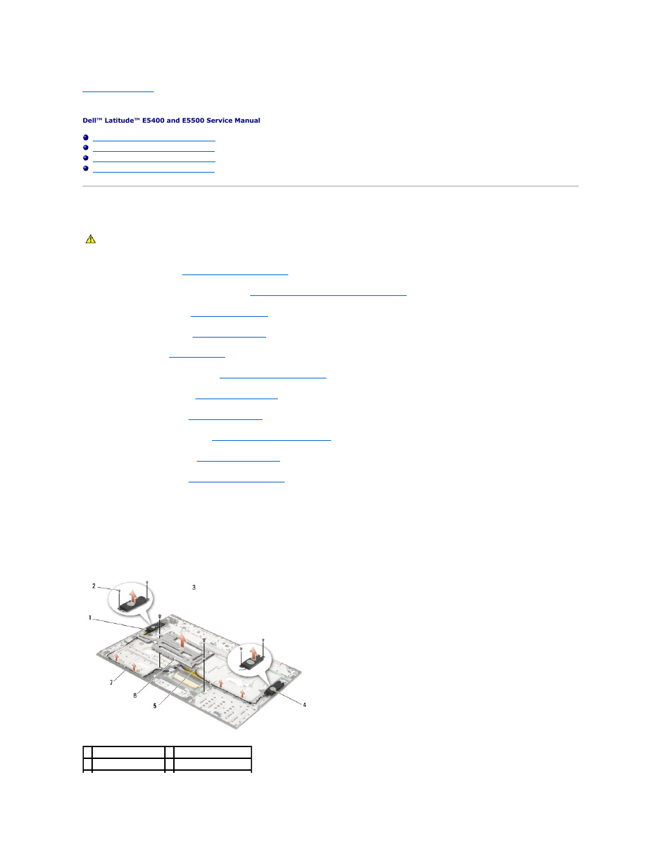 Speaker assembly, Removing the e5400 speaker assembly | Dell Latitude E5500 User Manual | Page 53 / 73