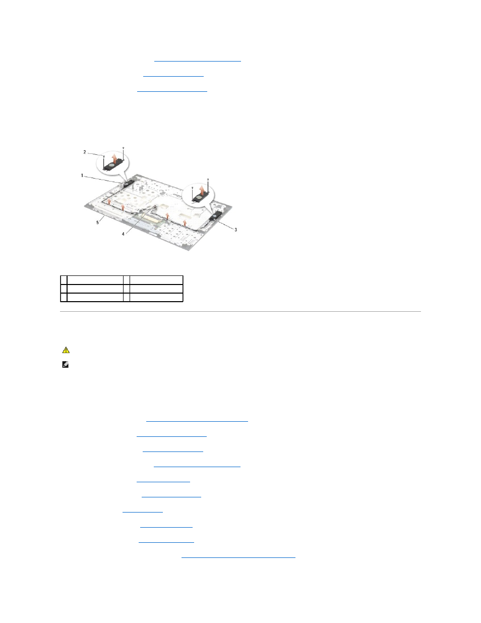 Replacing the e5500 speaker assembly | Dell Latitude E5500 User Manual | Page 55 / 73