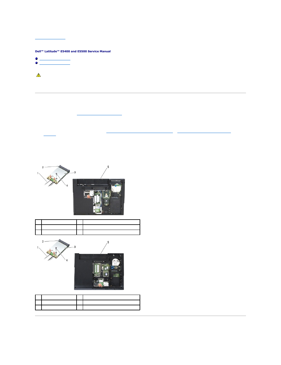 Wireless local area network (wlan) card, Removing a wlan card, Replacing a wlan card | Dell Latitude E5500 User Manual | Page 72 / 73
