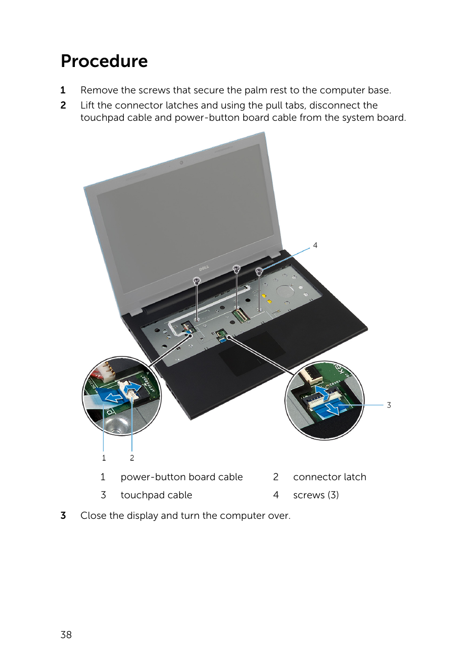 Procedure | Dell Inspiron 15 (3541, Mid 2014) User Manual | Page 38 / 97