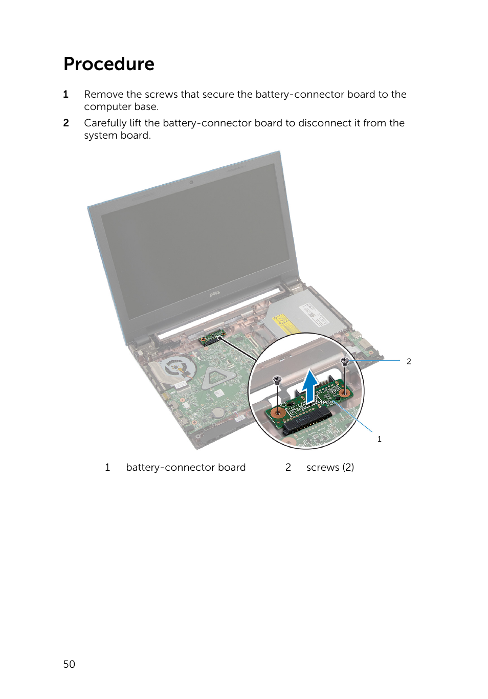 Procedure | Dell Inspiron 15 (3541, Mid 2014) User Manual | Page 50 / 97