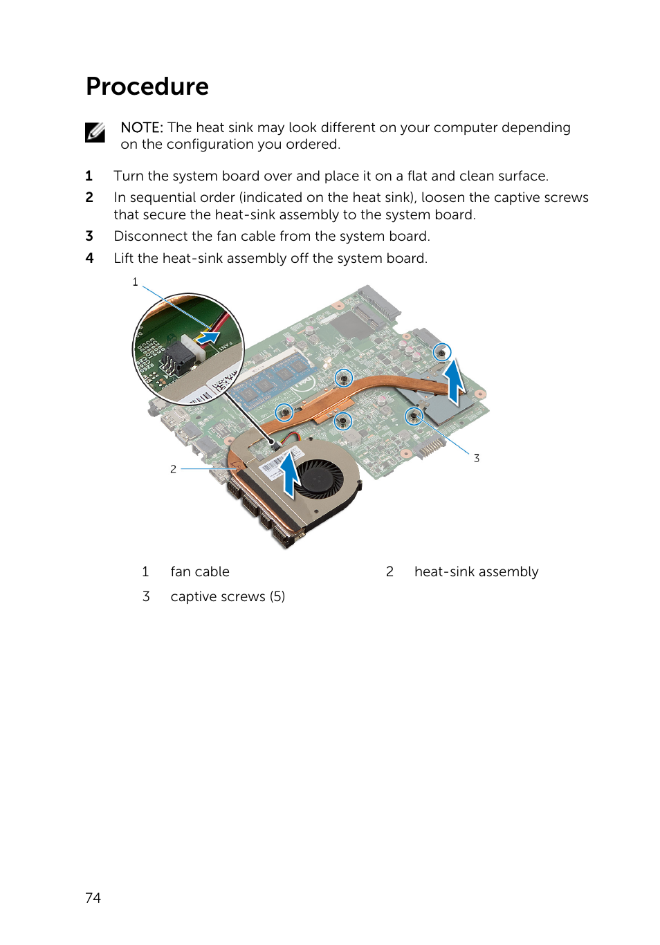 Procedure | Dell Inspiron 15 (3541, Mid 2014) User Manual | Page 74 / 97