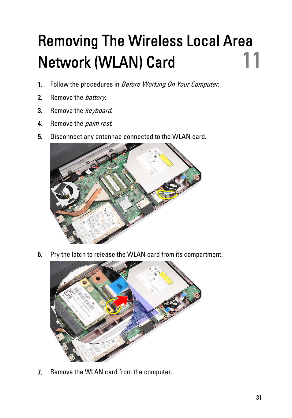 Dell Vostro 1440 (Mid 2011) User Manual | Page 31 / 78