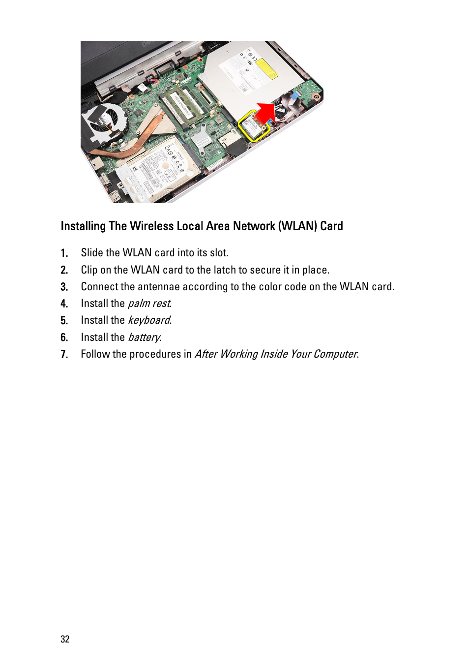 Dell Vostro 1440 (Mid 2011) User Manual | Page 32 / 78