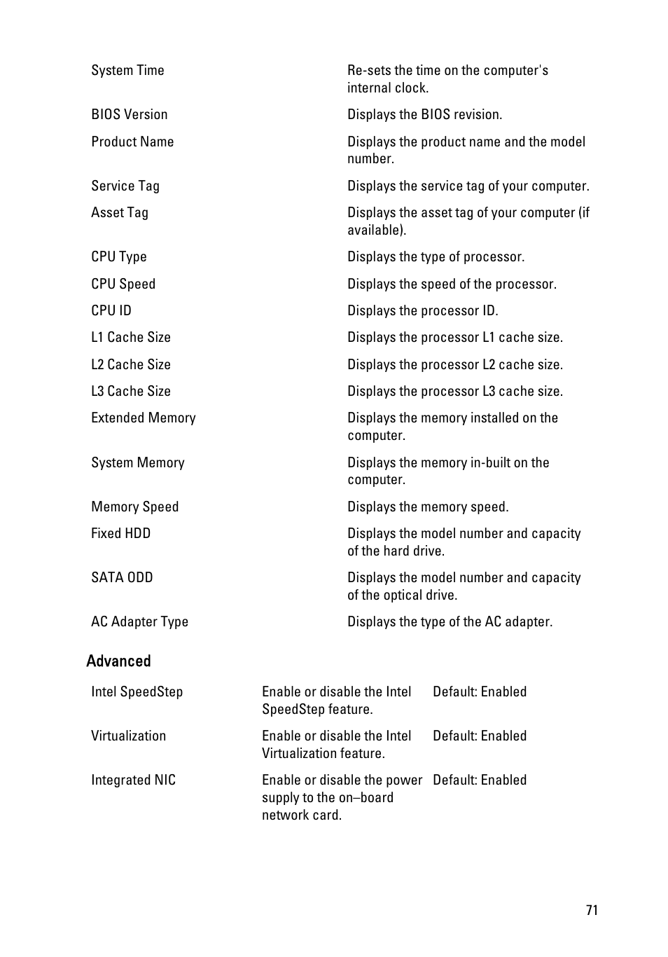 Dell Vostro 1440 (Mid 2011) User Manual | Page 71 / 78