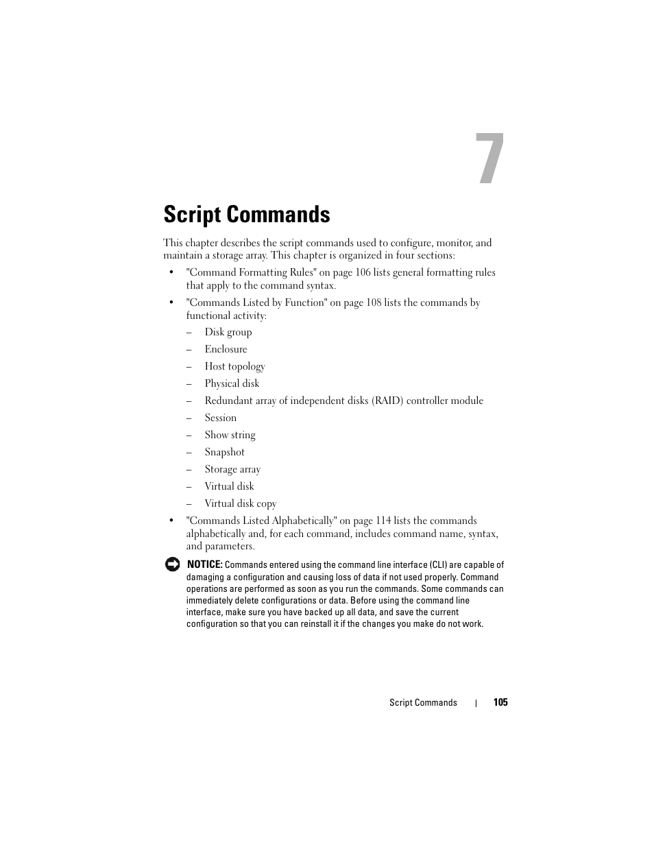 Script commands | Dell PowerVault MD3000 User Manual | Page 105 / 246