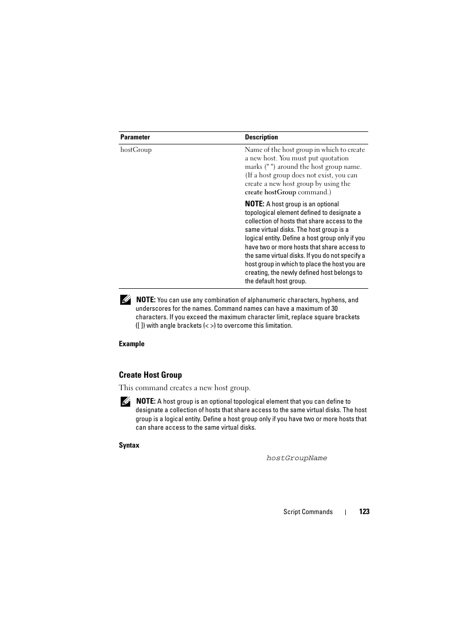Create host group | Dell PowerVault MD3000 User Manual | Page 123 / 246