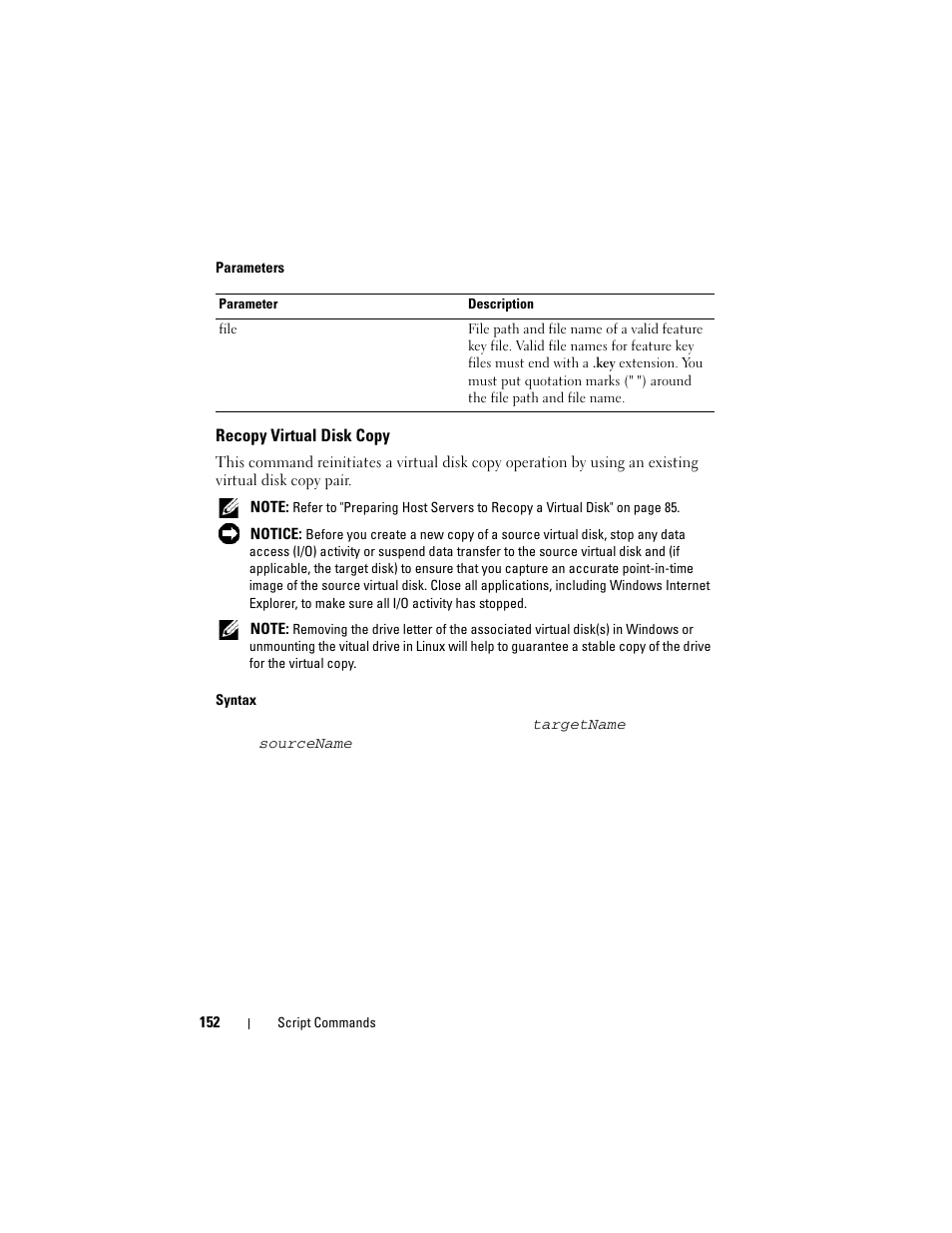 Recopy virtual disk copy | Dell PowerVault MD3000 User Manual | Page 152 / 246