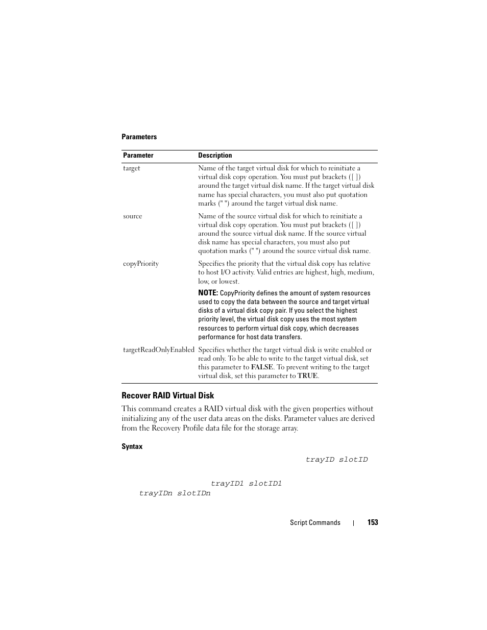 Recover raid virtual disk | Dell PowerVault MD3000 User Manual | Page 153 / 246