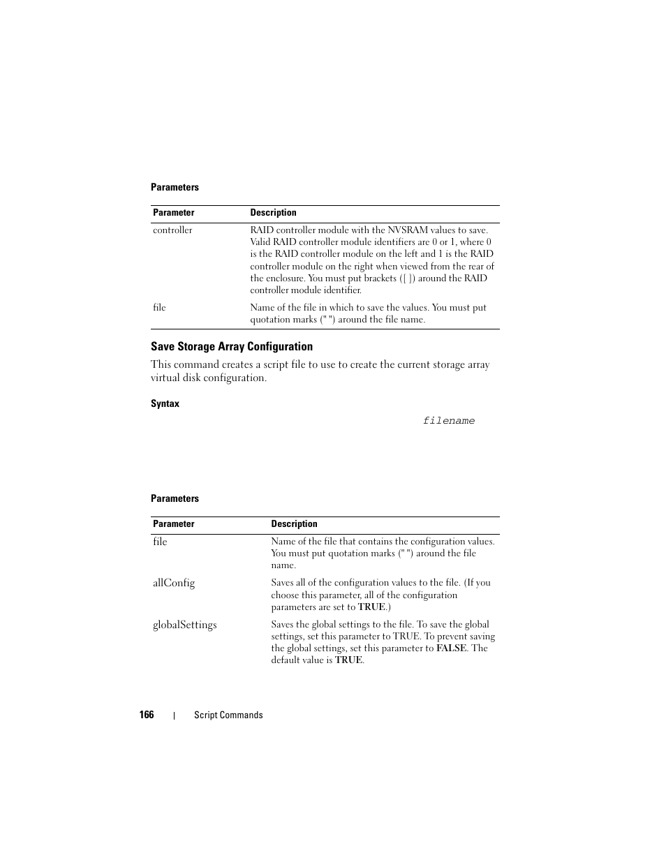 Save storage array configuration | Dell PowerVault MD3000 User Manual | Page 166 / 246