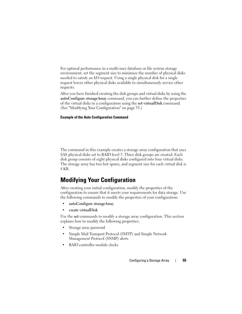 Modifying your configuration | Dell PowerVault MD3000 User Manual | Page 55 / 246