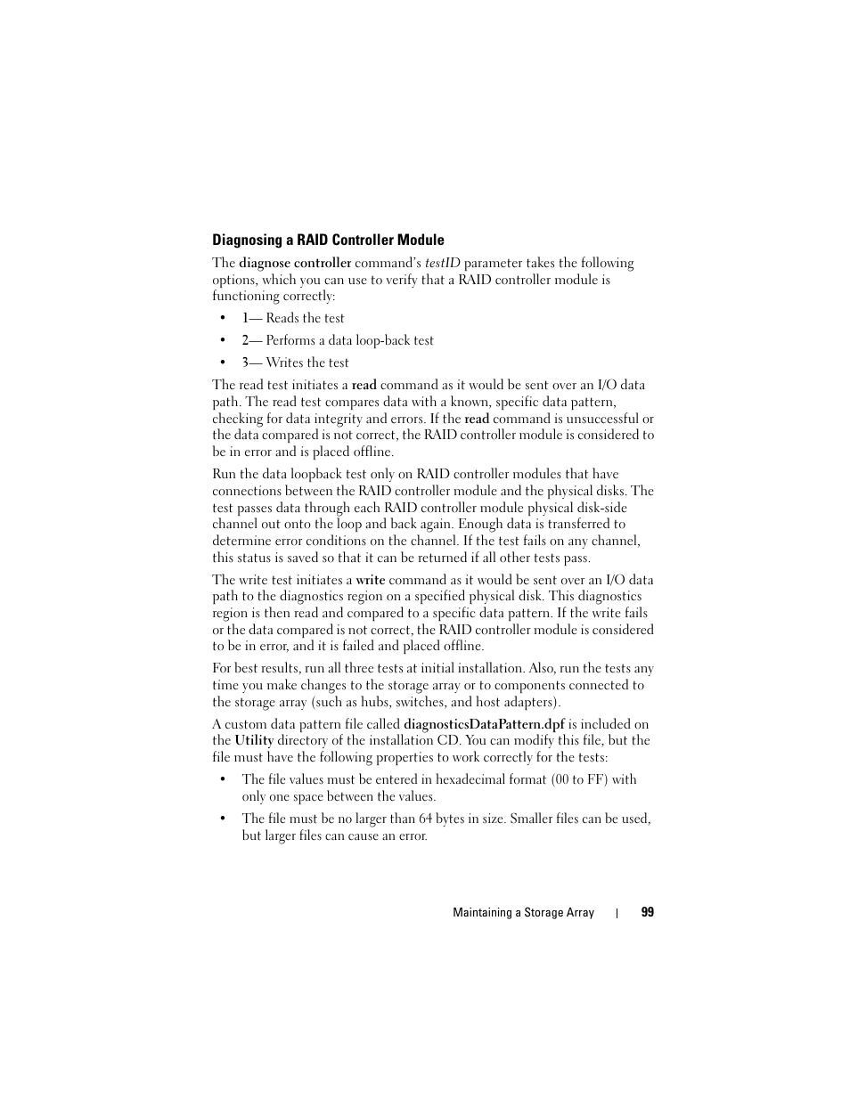 Diagnosing a raid controller module | Dell PowerVault MD3000 User Manual | Page 99 / 246