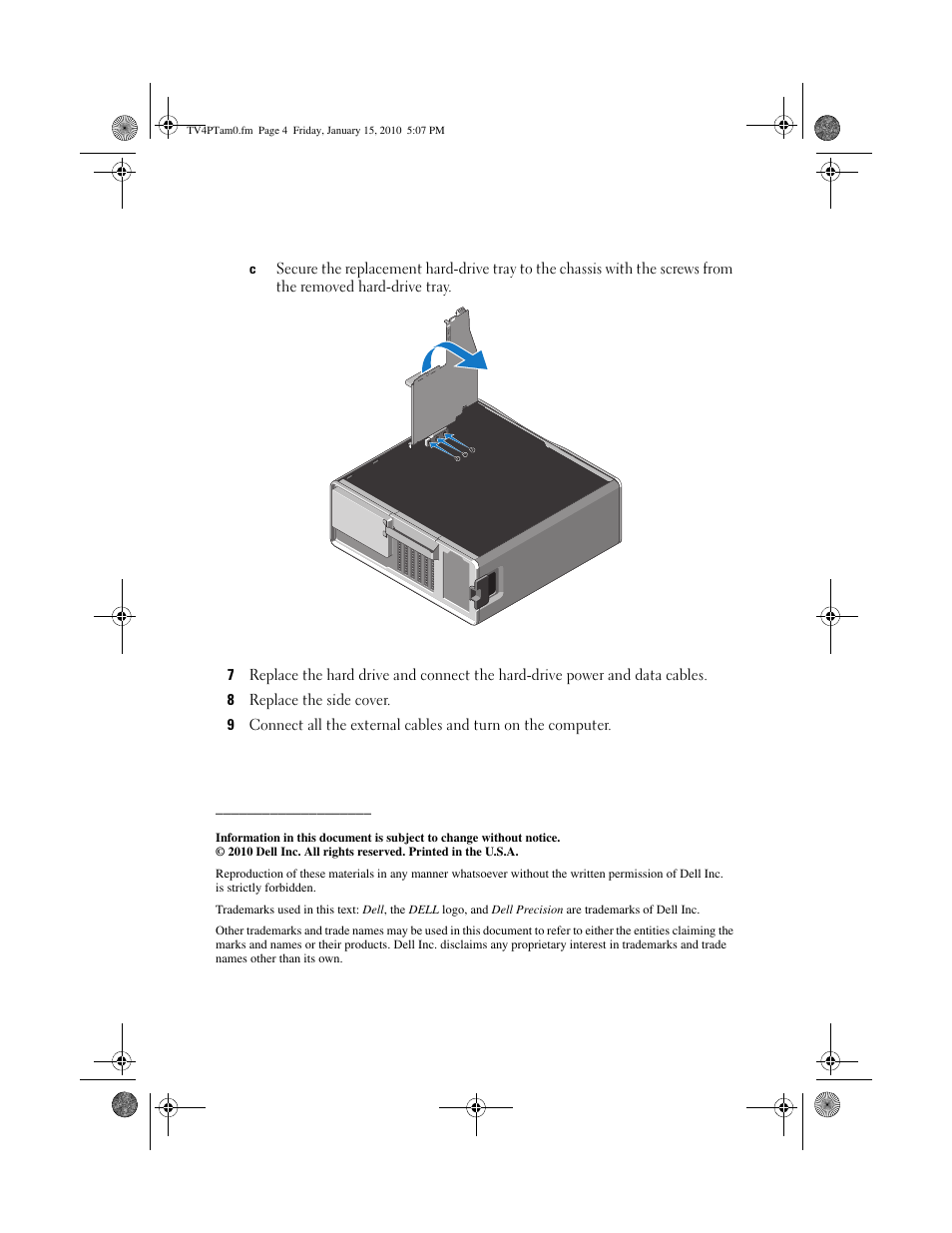 Dell Precision T3500 (Early 2009) User Manual | Page 4 / 4