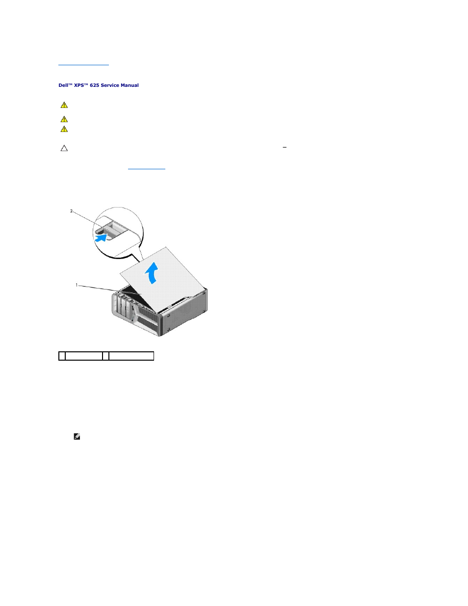 Replacing the computer cover | Dell XPS 625 (Early 2009) User Manual | Page 11 / 44
