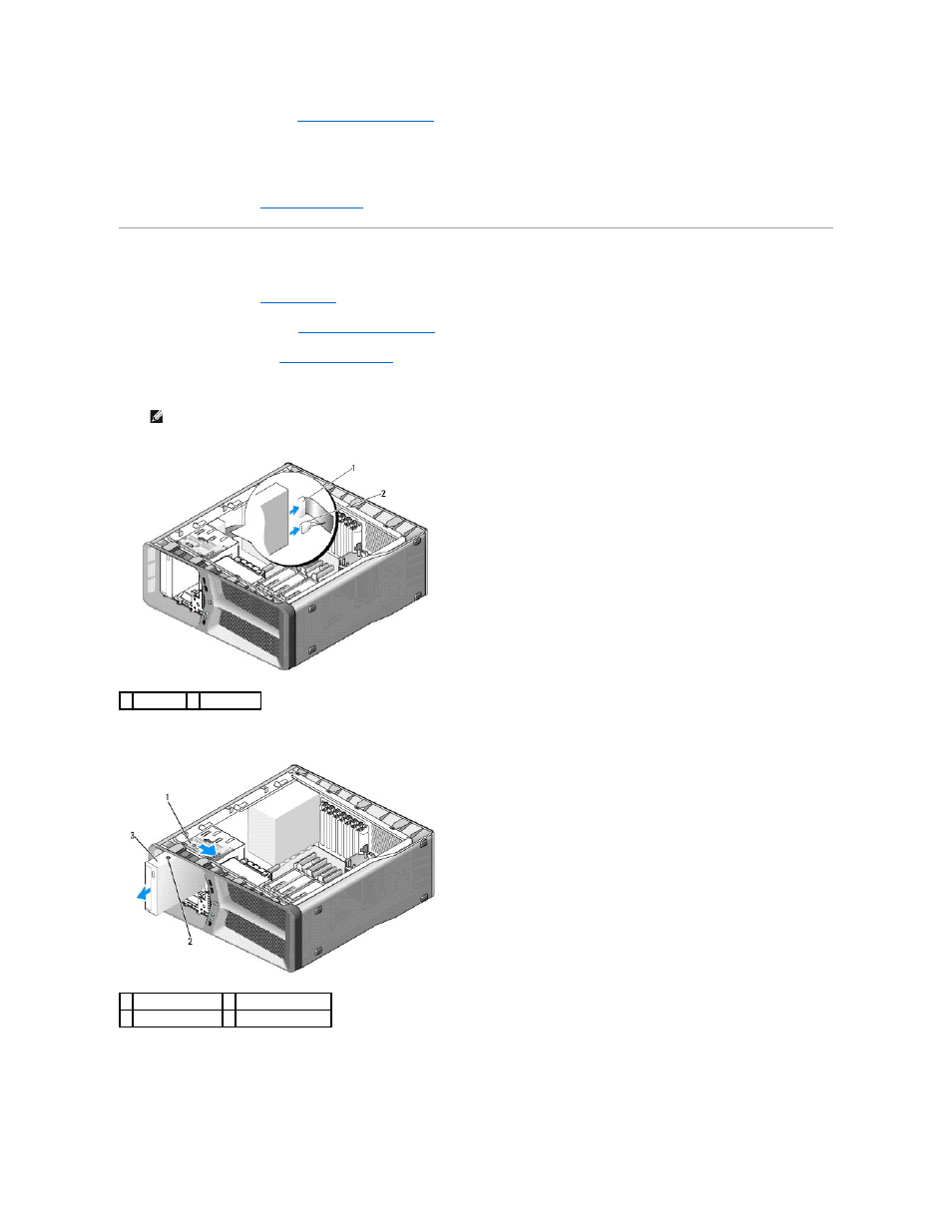 Replacing an optical drive | Dell XPS 625 (Early 2009) User Manual | Page 20 / 44