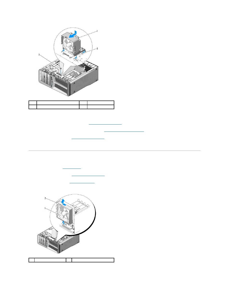 Replacing the hard drive fan | Dell XPS 625 (Early 2009) User Manual | Page 24 / 44