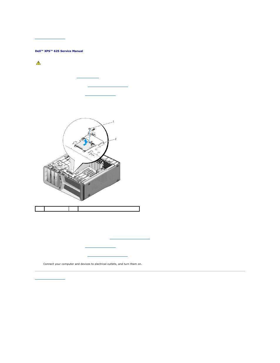 Replacing the master i/o board | Dell XPS 625 (Early 2009) User Manual | Page 32 / 44