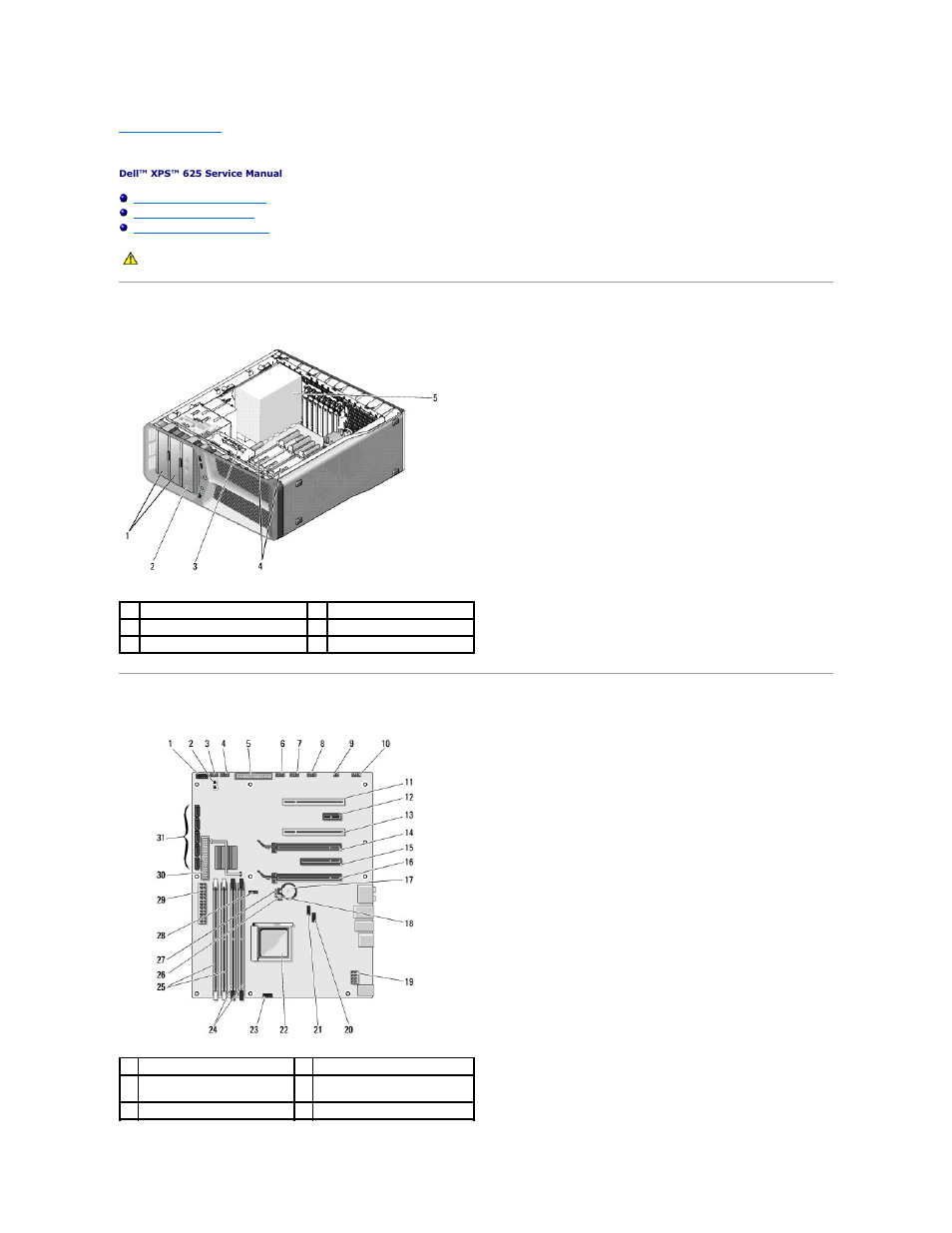 Technical overview, Inside view of your computer, System board components | Dell XPS 625 (Early 2009) User Manual | Page 43 / 44