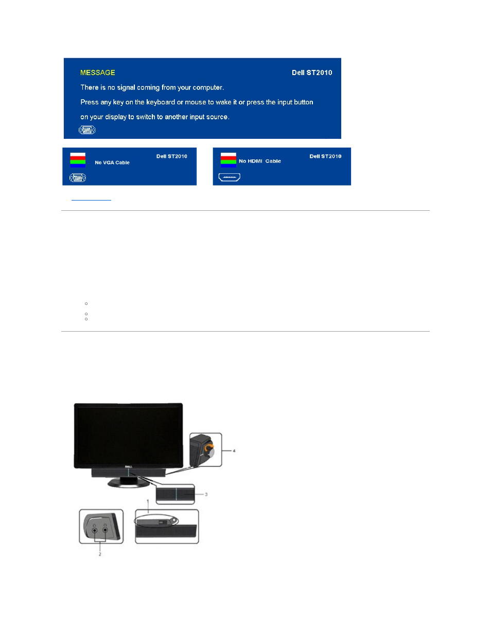 Setting the maximum resolution, Using the dell soundbar (optional) | Dell ST2010B Flat Panel Monitor User Manual | Page 20 / 29