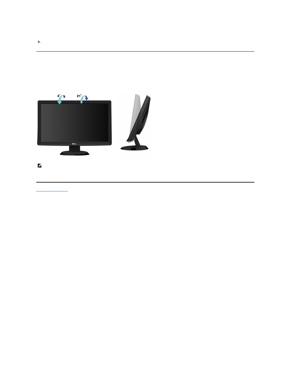 Using the tilt, Tilt | Dell ST2010B Flat Panel Monitor User Manual | Page 21 / 29