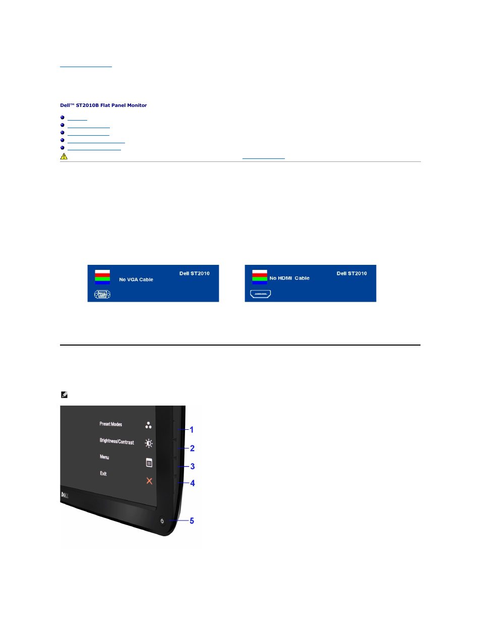 Troubleshooting, Self-test, Built-in diagnostics | Dell ST2010B Flat Panel Monitor User Manual | Page 26 / 29