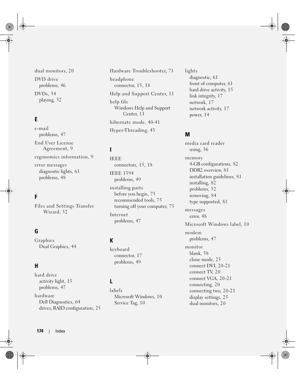 Dell XPS 700 Jet Black User Manual | Page 172 / 174