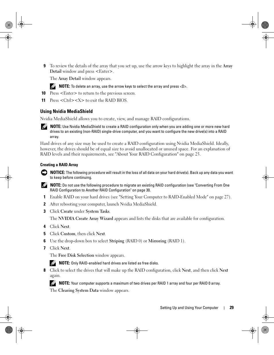 Using nvidia mediashield | Dell XPS 700 Jet Black User Manual | Page 27 / 174