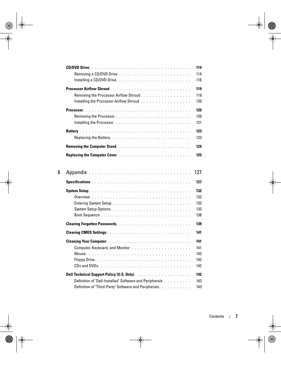 6appendix | Dell XPS 700 Jet Black User Manual | Page 5 / 174
