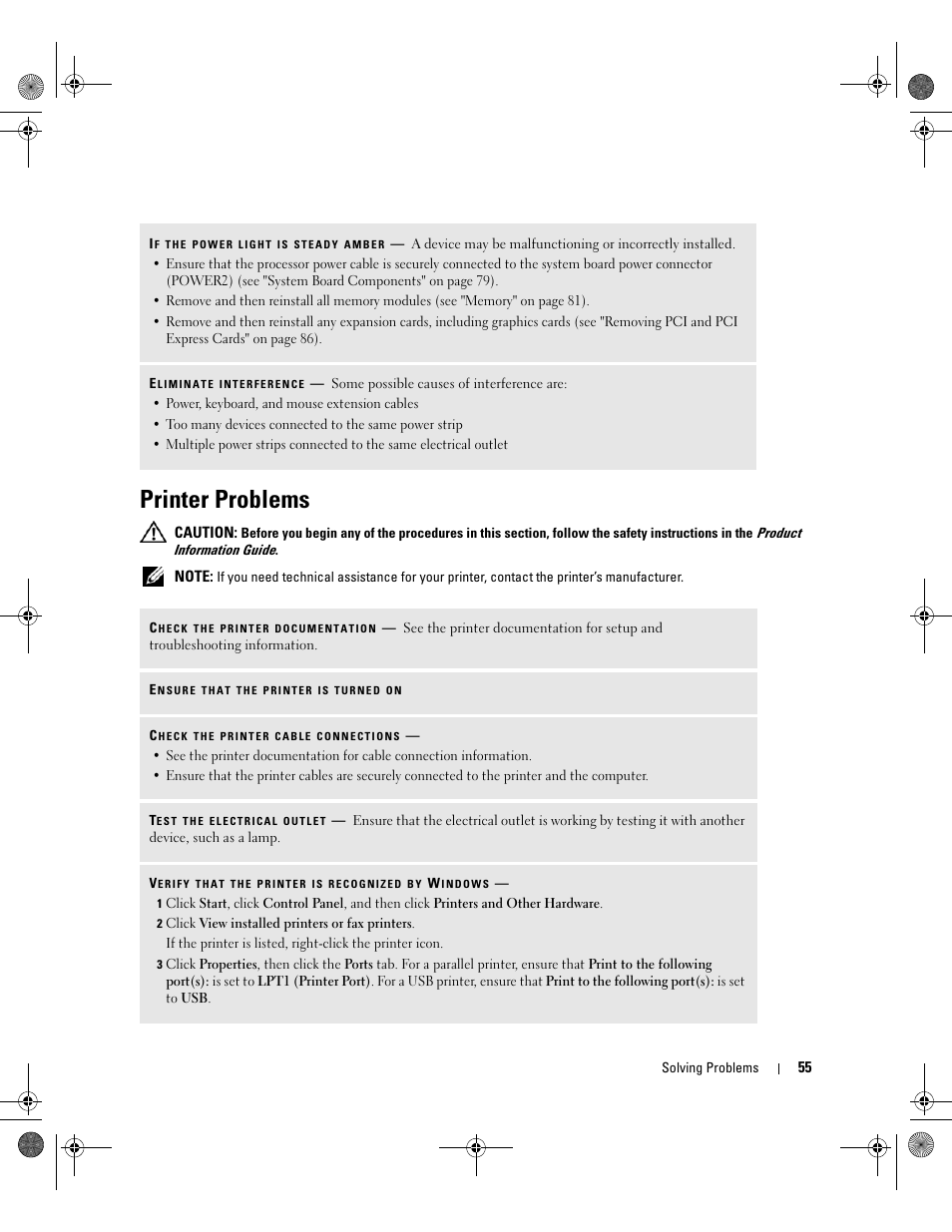 Printer problems | Dell XPS 700 Jet Black User Manual | Page 53 / 174